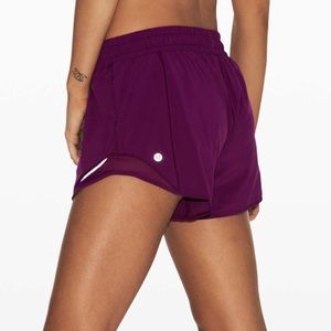 Lululemon Size 8 Marvel Purple Hotty Hot Shorts